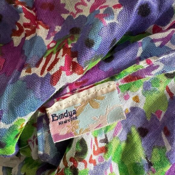 Bindya‎ New York Floral Scarf Boho Shawl Wrap Women’s One Size New NWT - Picture 7 of 10